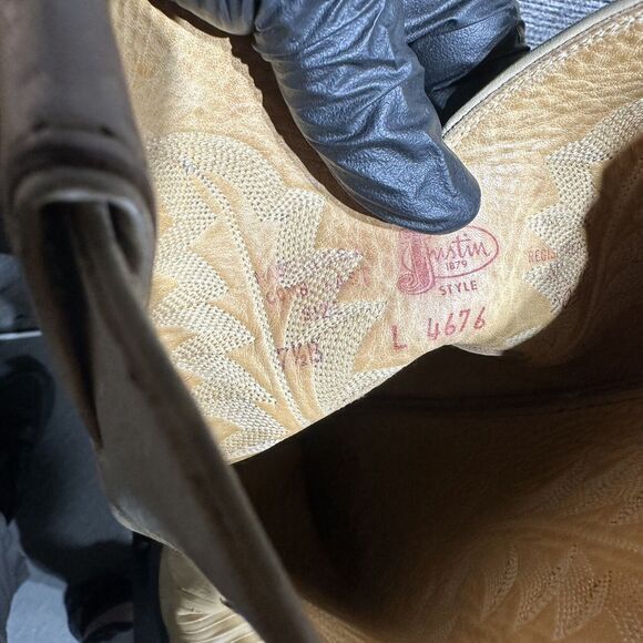 Justin Boots L 4676 Women’s 7.5 B Cream Yellow - Picture 15 of 16